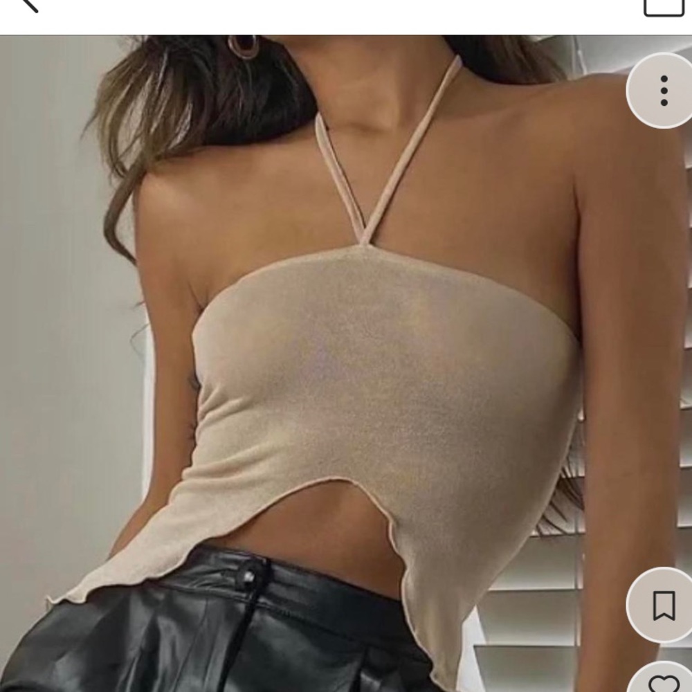 Princess Polly Nude Halter Top
